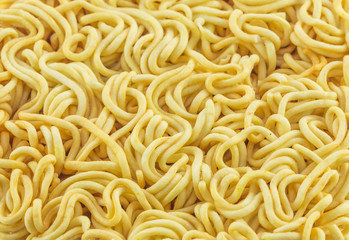 Instant noodles on white background