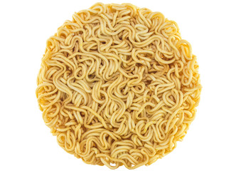 Instant noodles on white background