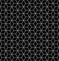 Vector modern seamless sacred geometry pattern, black and white abstract geometric background, subtle pillow print, monochrome retro texture, hipster fashion design