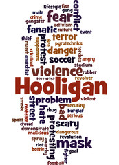 Obraz premium Hooligan word cloud, word cloud concept