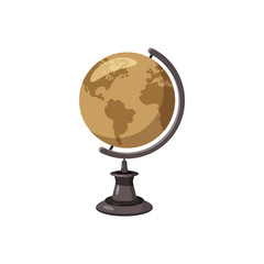Globe icon, cartoon style