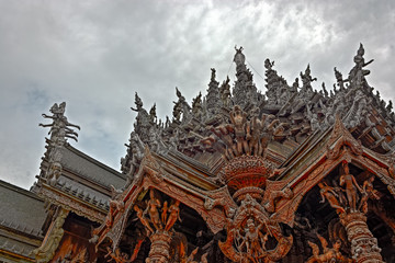 Sanctuary of Truth wooden sculpture