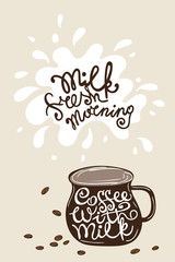 Hand drawn typography poster, greeting card or print invitation