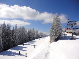 modern ski resort.