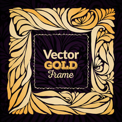 Gold ornament  frame