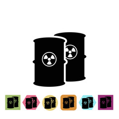 Toxic waste barrel icon