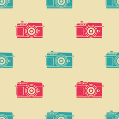 retro camera seamless pattern