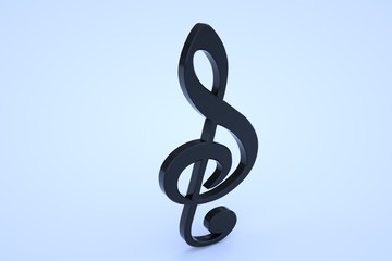 Styled Music Note. Nice 3D Rendering