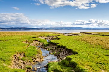 Coastline near Grange-over-sands, Cumbria, England 