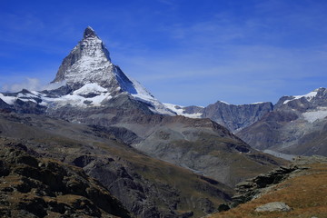 Fototapeta premium Matterhorn from Ruffelberg in Switzerland