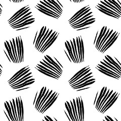 Grunge black and white seamless pattern