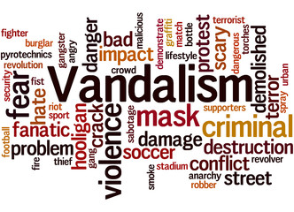 Fototapeta premium Vandalism, word cloud concept