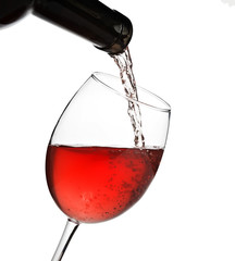 Wine is pouring from bottle