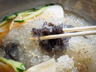 Korean sweet cold noodles - Naengmyeon