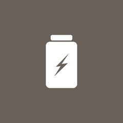 Battery Icon on Dark Gray Color. Eps-10.