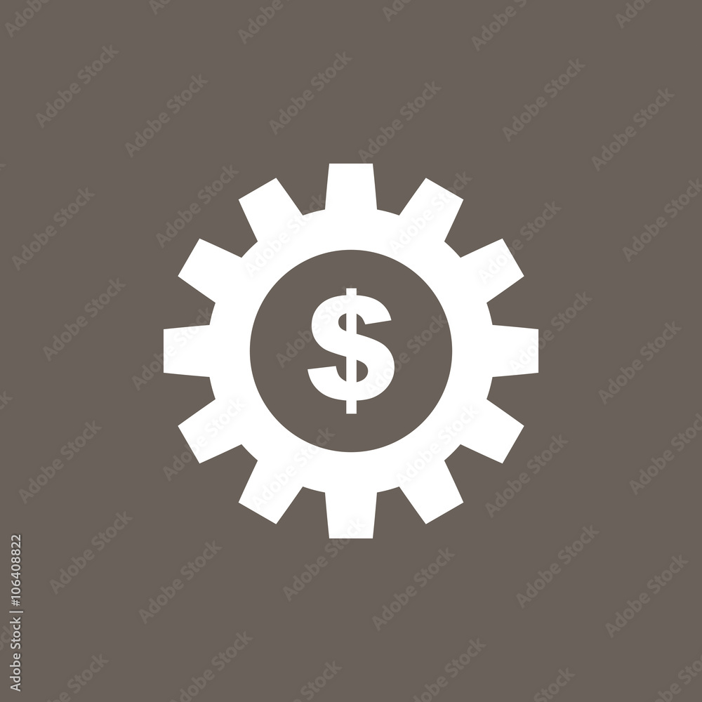 Poster setting icon on dark gray color. eps-10.