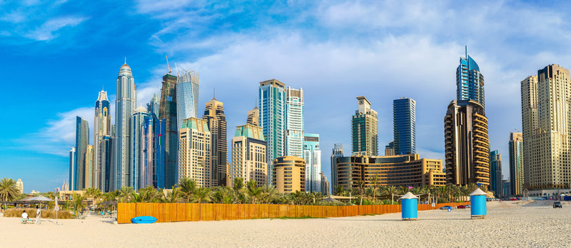 Panorama of Dubai Marina
