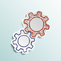 Icon mechanical gears.