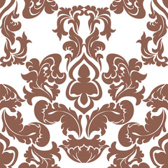 Floral ornament pattern with stylized roses flowers . Elegant luxury texture for wallpapers, backgrounds and invitation cards. Dark beige color
