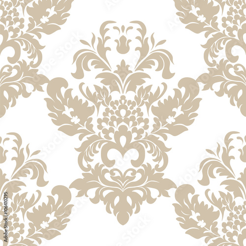 Download "Vector floral damask ornament pattern. Stylized lily flower. Elegant luxury texture for textile ...