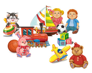 Set toys for a child's room.
