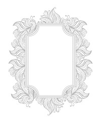 hand-drawn abstraction lineart flowers - Digital watercolor elements in sketch style for wedding, event cards and invitations design