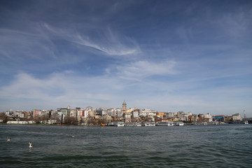 Fototapeta premium Karakoy and Galata Tower in Istanbul City