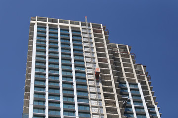 A skyscraper is being built in Istanbul