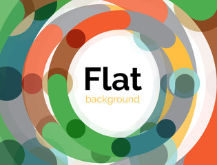 Geometric swirl and circle lines abstract background