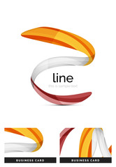 Swirl wavy ribbon, abstract concept