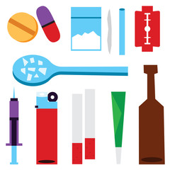 illegal drugs vector illustration