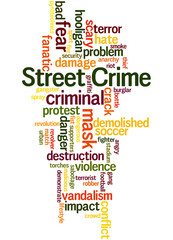 Street Crime, word cloud concept 8