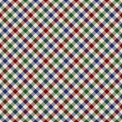 diagonal colored cloth in small squares seamless pattern