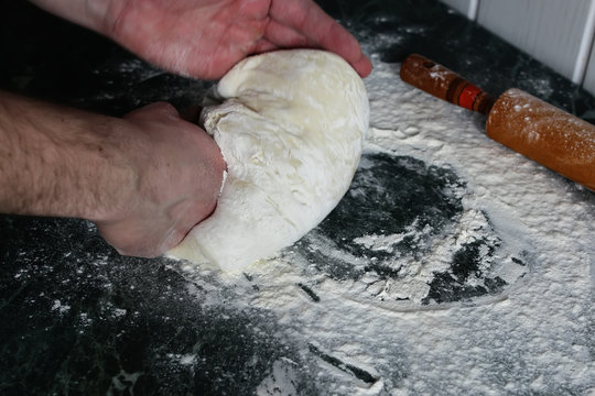 dough knead flour