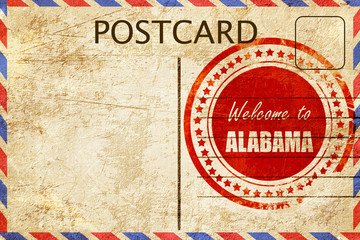 Vintage postcard Welcome to alabama