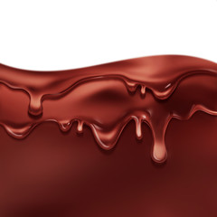 flowing liquid chocolate