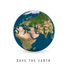Greeting card with Earth day