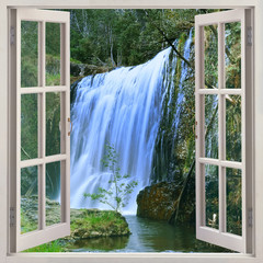 Naklejki  Otwórz okno na Guide Falls, Alpaca Park, północno-zachodnia Tasmania na obrzeżach Burnie, Auastralia