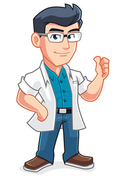 Illustration of a doctor mascot