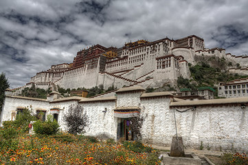 Majestic Potala Palace during spring in Lhasa, Nepal, Tibet