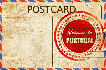 Vintage postcard Welcome to portugal
