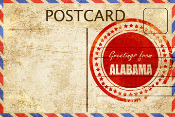 Vintage postcard Greetings from alabama
