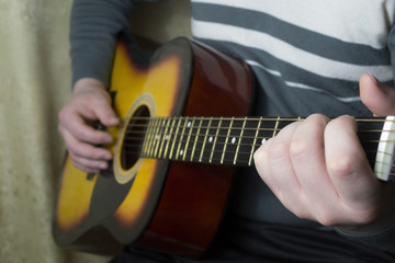 a man with a guitar