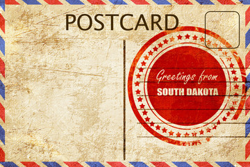 Vintage postcard Greetings from south dakota