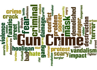 Gun Crime, word cloud concept 5