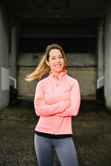 Fitness female athlete portrait