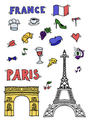 Hand drawn Paris illustration