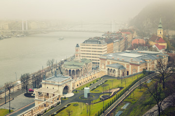 Fototapeta na wymiar Budapest Winter Mist, Hungary