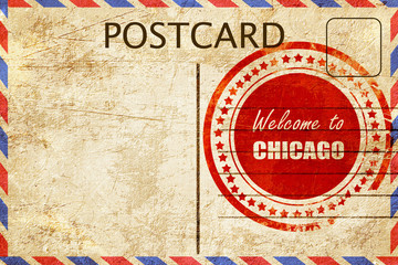 Vintage postcard Welcome to chicago