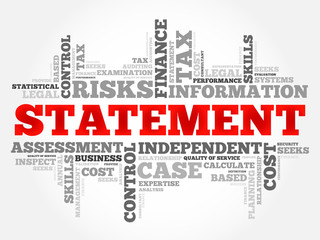 STATEMENT word cloud, business concept